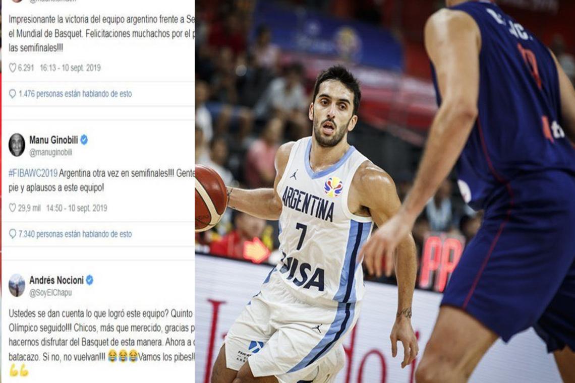 La Selección Argentina de básquet en semifinales.