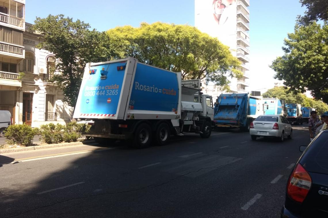 Protesta de recolectores de basura en Pellegrini