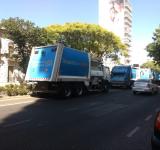 Protesta de recolectores de basura en Pellegrini