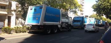 Protesta de recolectores de basura en Pellegrini