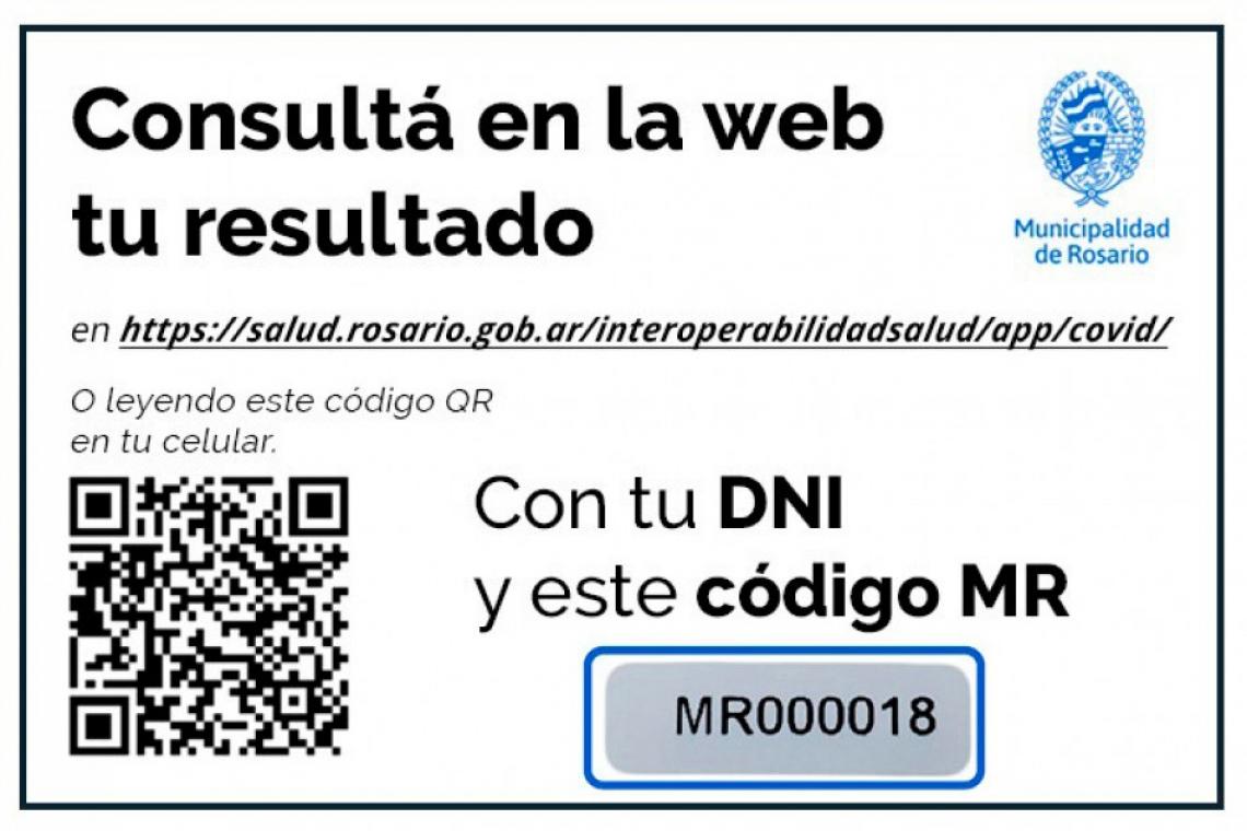El resultado de los hisopados de Covid-19 se podrá conocer a través de la web