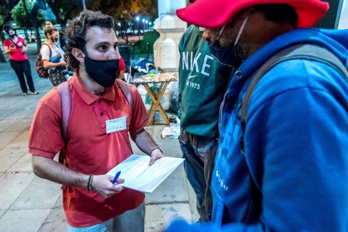 Cerca de 400 voluntarias y voluntarios participaron del censo de personas en situación de calle