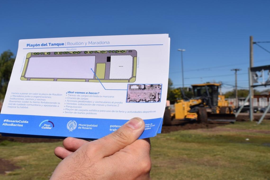 Plan Cuidar: avanzan las obras de remodelación en el Playón del Tanque