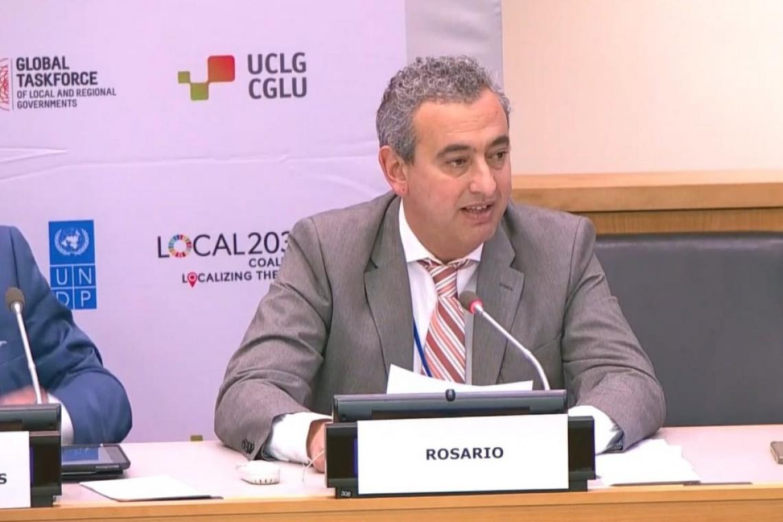 Javkin expuso en la ONU sobre los objetivos de las ciudades para el 2030