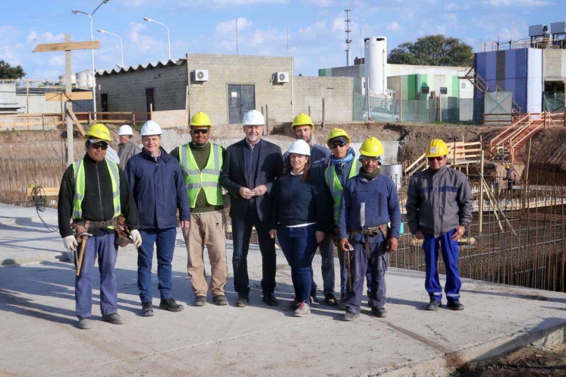 PEROTTI RECORRIÓ LA OBRA DE AMPLIACIÓN DE LA PLANTA POTABILIZADORA DE GRANADERO BAIGORRIA