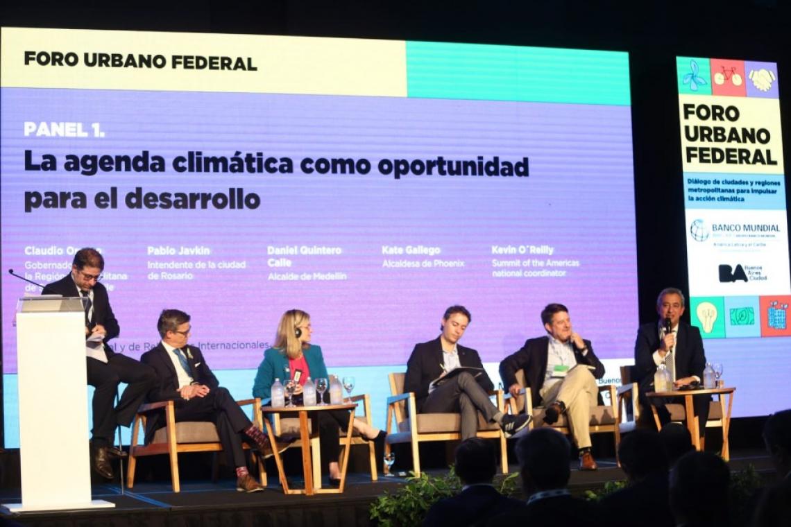Cumbre global de alcaldes C40: Javkin expuso sobre cambio climático