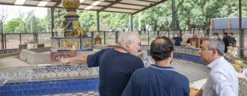 Avanzan los trabajos de restauración de la Fuente de los Españoles