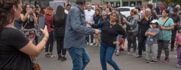 Javkin inauguró el pavimento en Empalme Graneros y anunció más cuadras a pavimentar