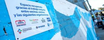 Nuevo Alberdi: la pintada colectiva de un mural culminó mejoras urbanas tras la erradicación de un minibasural