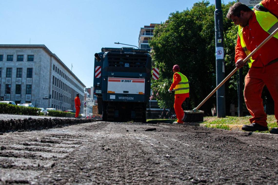 Plan de calles: comenzó la reconstrucción de avenida Pellegrini