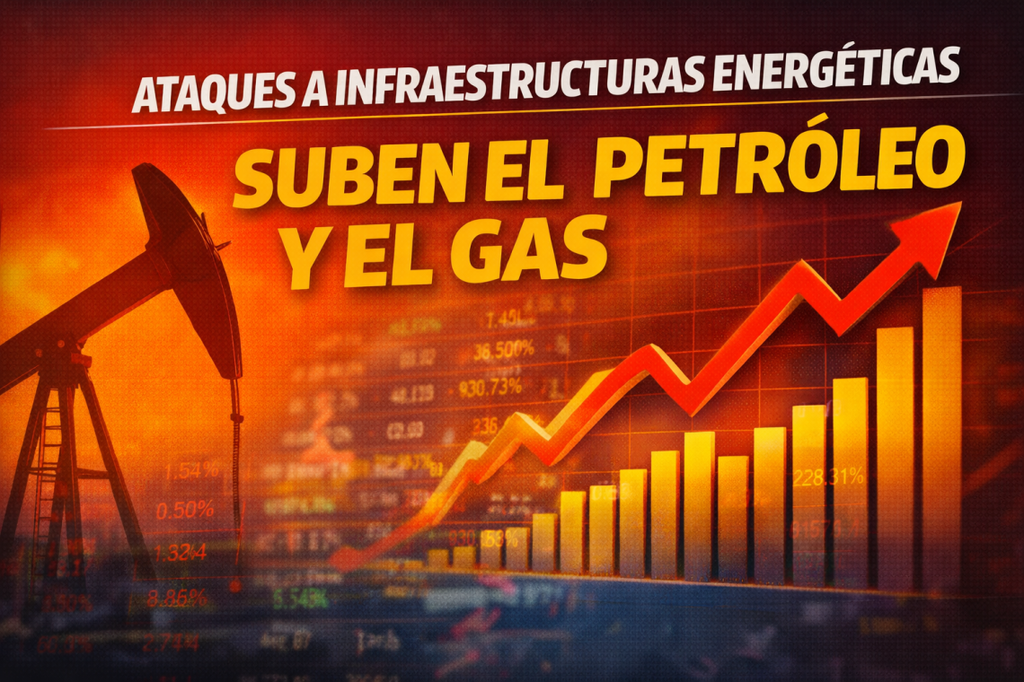 Mercados en alerta: el petróleo y el gas se disparan tras ataques a infraestructuras energéticas
