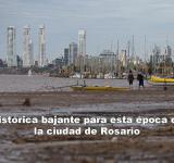 La bajante del río Paraná en Rosario: Histórica para esta época en la ciudad de Rosario