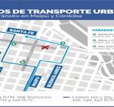 Comienza la reconstrucción del cruce peatonal en Córdoba y Maipú