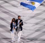 Argentina, con Lange y Sarioli, engalanó la ceremonia inaugural en Tokio 2020