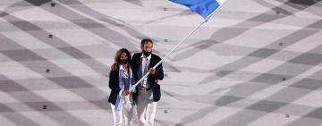 Argentina, con Lange y Sarioli, engalanó la ceremonia inaugural en Tokio 2020