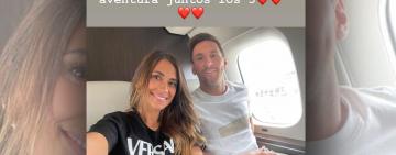 "Hacia una nueva aventura juntos", el mensaje de Antonella Rocuzzo desde el avión