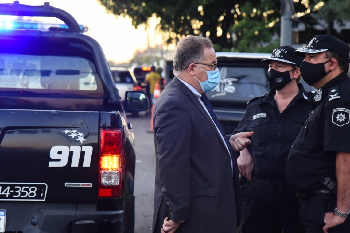 Lagna y Chimenti encabezaron un operativo de control y prevención en la ciudad de Rosario