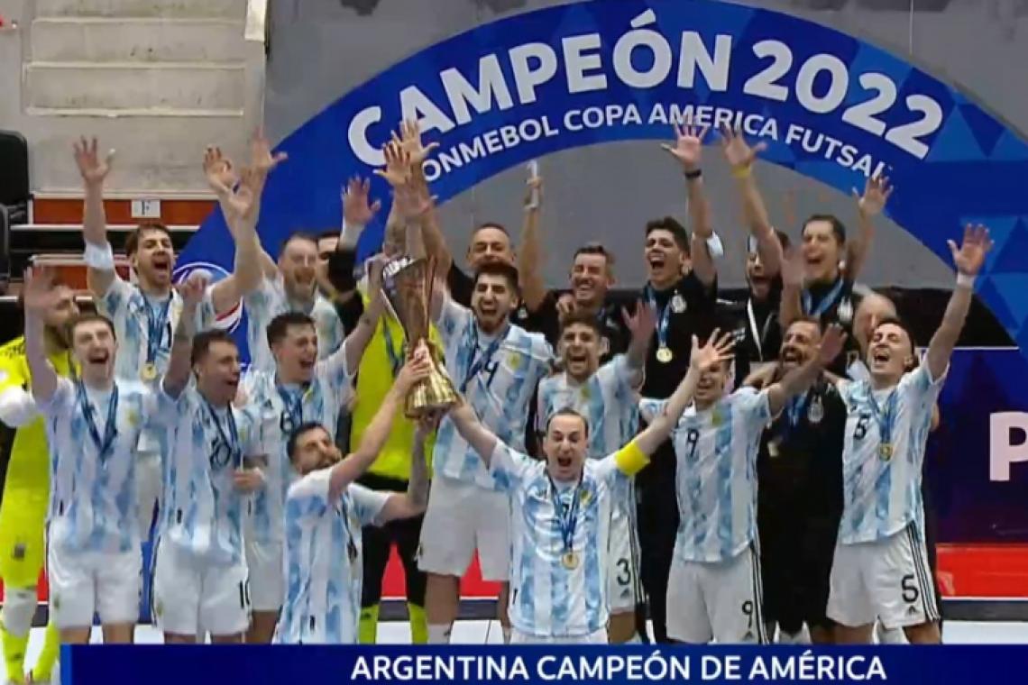 Futsal: Argentina le ganó a Paraguay y se consagró campeón de América
