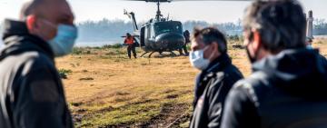Combate de incendios en las islas