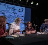 Personalidades destacadas de la cultura homenajearon a Roberto Fontanarrosa en la Feria del Libro
