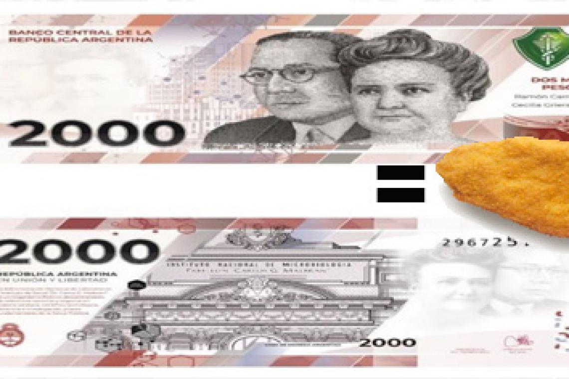Qué se puede comprar con el nuevo billete de 2.000 pesos. ! Milanesa !