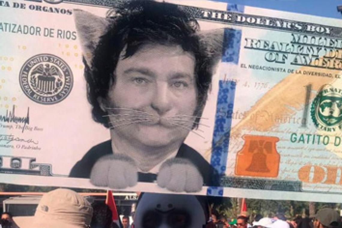 Sorpresiva protesta de ambientalistas contra Milei en la reunión del FMI en Marruecos