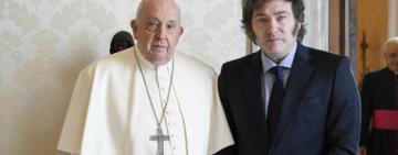 Milei se reunió una hora con Francisco en el Vaticano