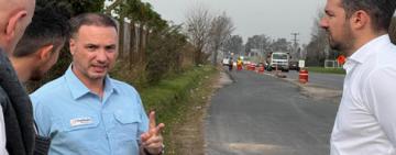 En Funes, Provincia reactivó la pavimentación de la avenida Galindo