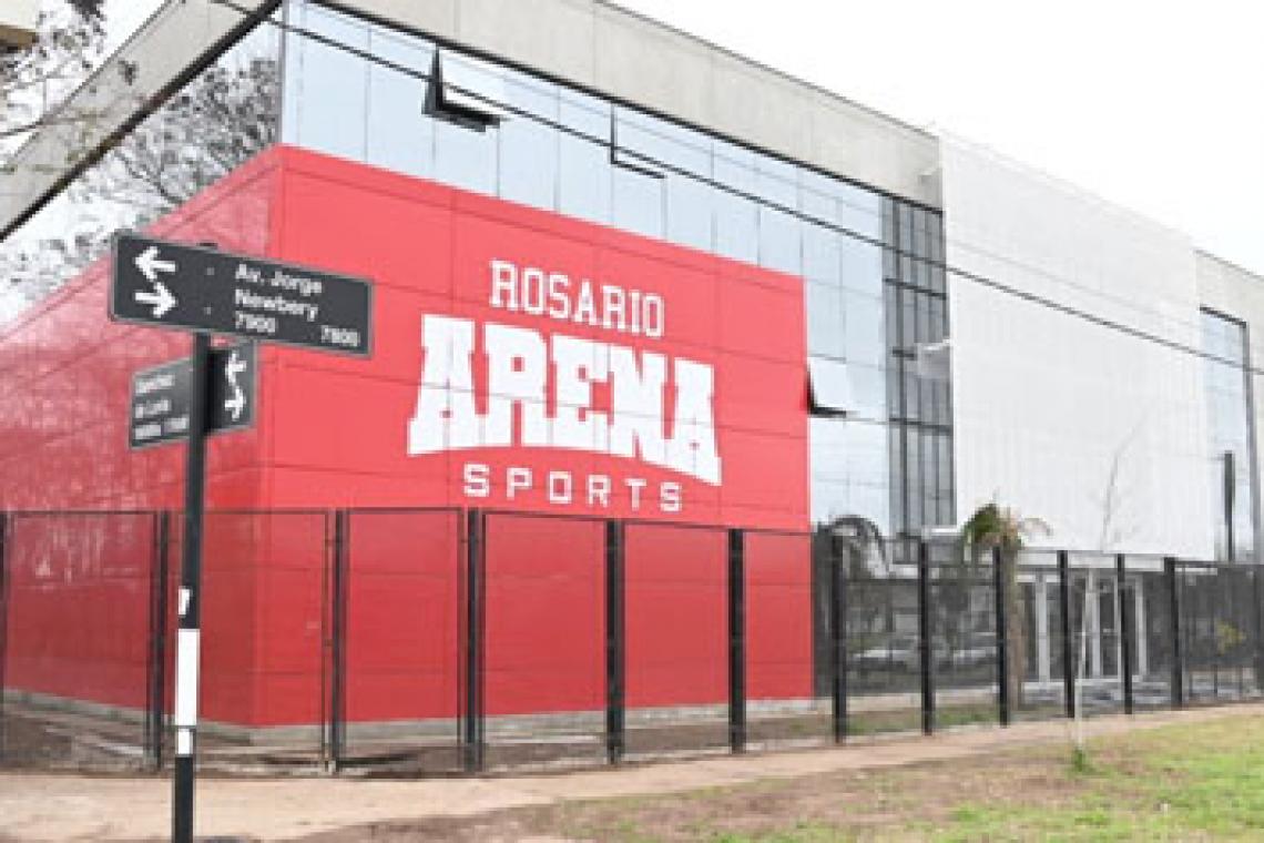 El intendente recorrió la obra del Arena Sports que se construye en Rosario