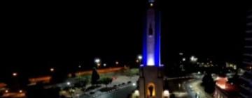 Se rinde homenaje a Ángel Di María en el Monumento Nacional a la Bandera.