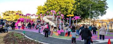 Vecinos de Agote y Echesortu celebraron la renovación total de la plaza Mariano Moreno