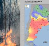 Riesgo extremo por incendios forestales en varias provincias del país
