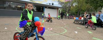 Rosario suma una bicisenda infantil en el polideportivo Garzón para promover la movilidad y educación vial