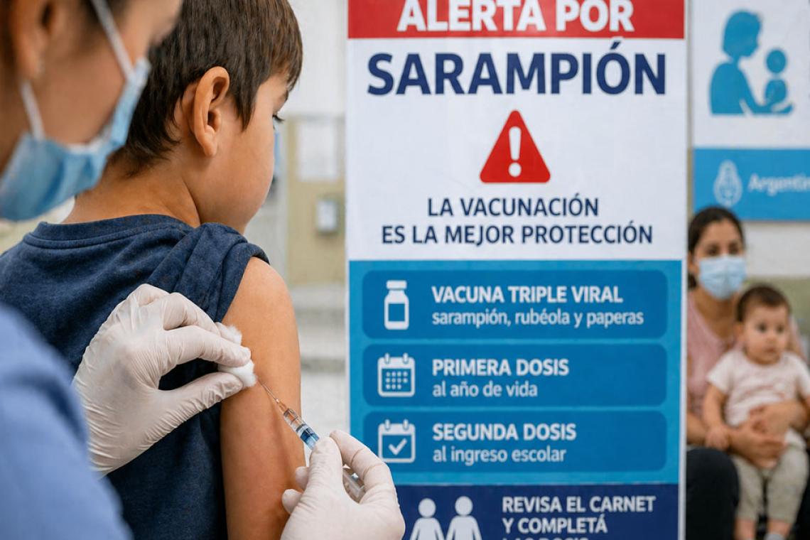 Alerta por sarampión: advierten que la baja vacunación aumenta el riesgo de brotes