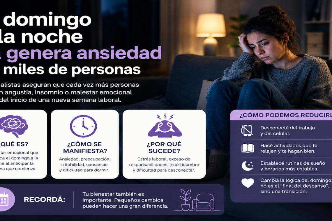 El domingo a la noche ya genera ansiedad en miles de personas