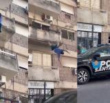 Cayó desde un cuarto piso y sobrevivió tras impactar contra un patrullero en pleno centro de Rosario