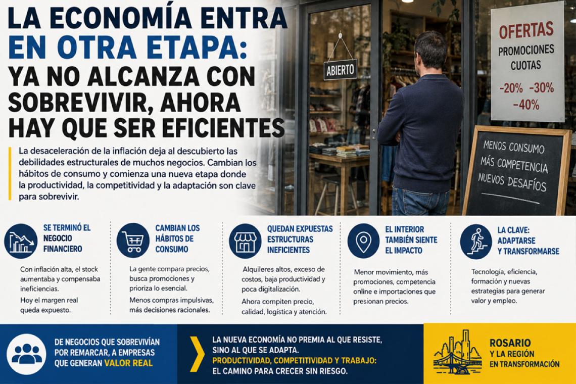 La economía entra en otra etapa: ya no alcanza con sobrevivir, ahora hay que ser eficientes