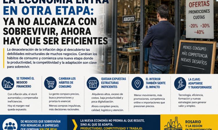 La economía entra en otra etapa: ya no alcanza con sobrevivir, ahora hay que ser eficientes
