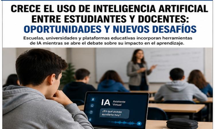 Crece el uso de inteligencia artificial entre estudiantes y docentes: oportunidades y nuevos desafíos