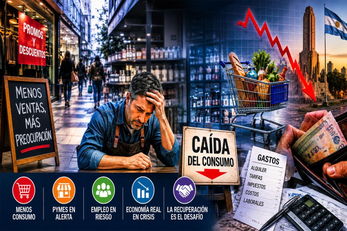 La economía real empieza a mostrar señales de desgaste en Rosario y la región