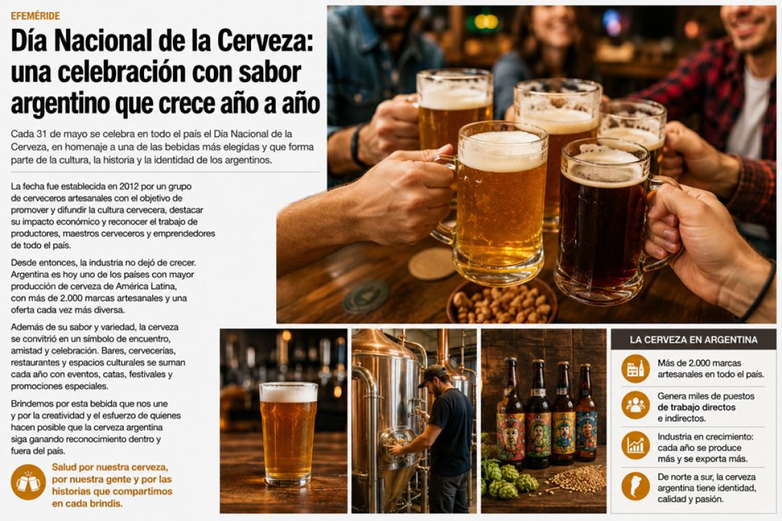 Día Nacional de la Cerveza: una tradición que une historia, cultura y producción en Argentina