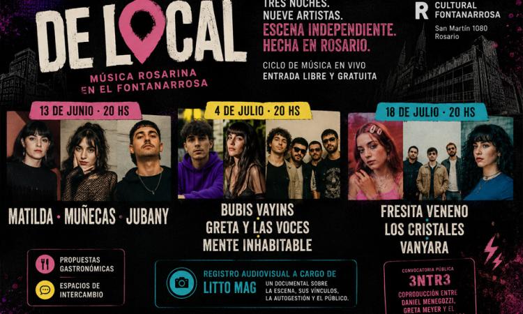 La música rosarina toma el Fontanarrosa con tres noches de artistas independientes