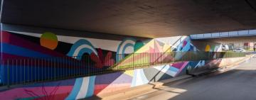 “Rosario Pinta a Rosario”: artistas locales transforman puentes de Circunvalación en grandes galerías urbanas