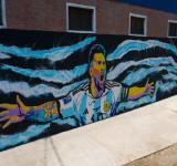 Rosario inauguró la Plaza de Bolsillo N°100 con un impactante mural de Lionel Messi