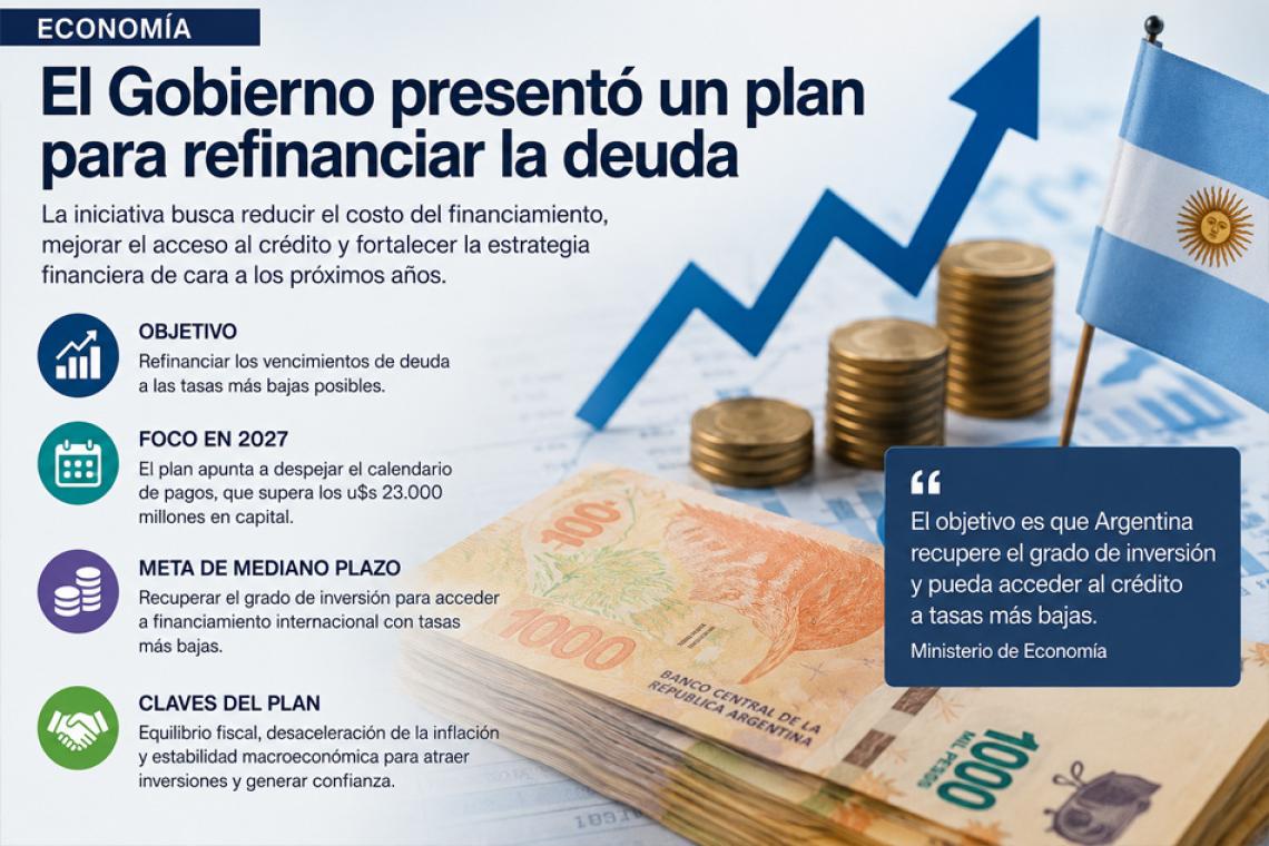 El Gobierno presentó un plan para refinanciar la deuda y apunta a mejorar el acceso al crédito