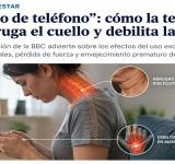 "Cuerpo de teléfono": el impacto silencioso del celular en el cuello, las manos y la postura