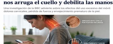"Cuerpo de teléfono": el impacto silencioso del celular en el cuello, las manos y la postura