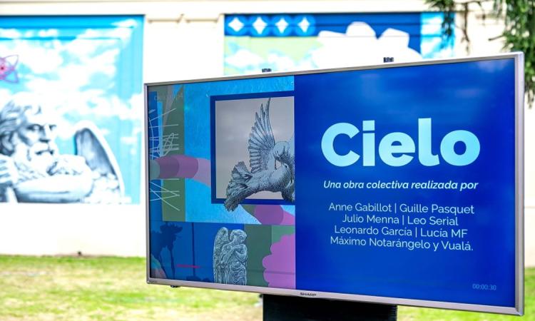 “Proyecto Cielo”: Rosario inauguró un gran mural colectivo en el cementerio El Salvador
