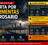 Alerta por tormentas fuertes en Rosario: prevén ráfagas, granizo y lluvias intensas