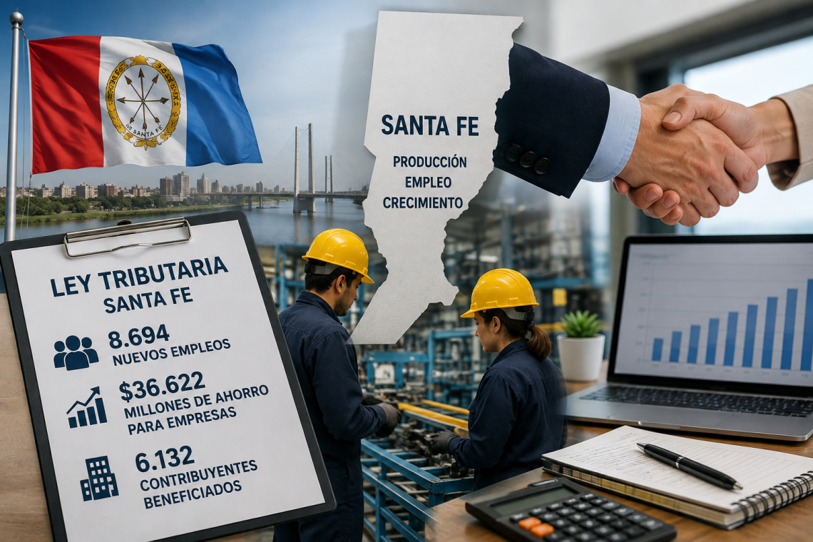 La Ley Tributaria ya impulsó más de 8.600 nuevos empleos en Santa Fe